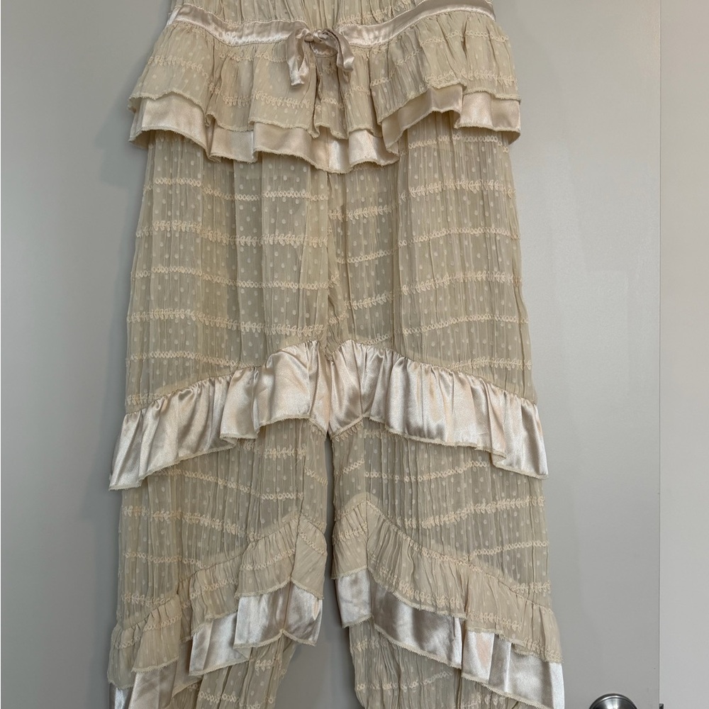 Free People Belle Ruffle Pants